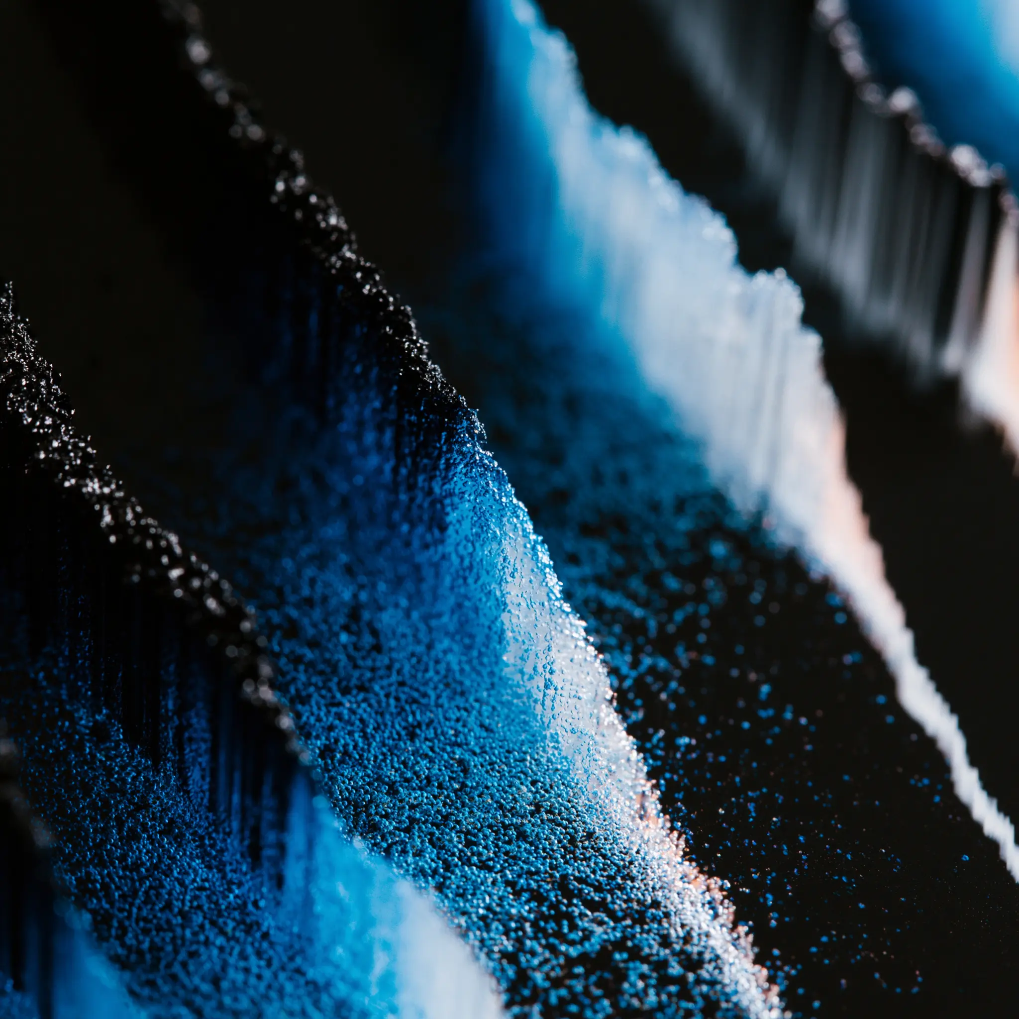 Blue and black data surface illustration